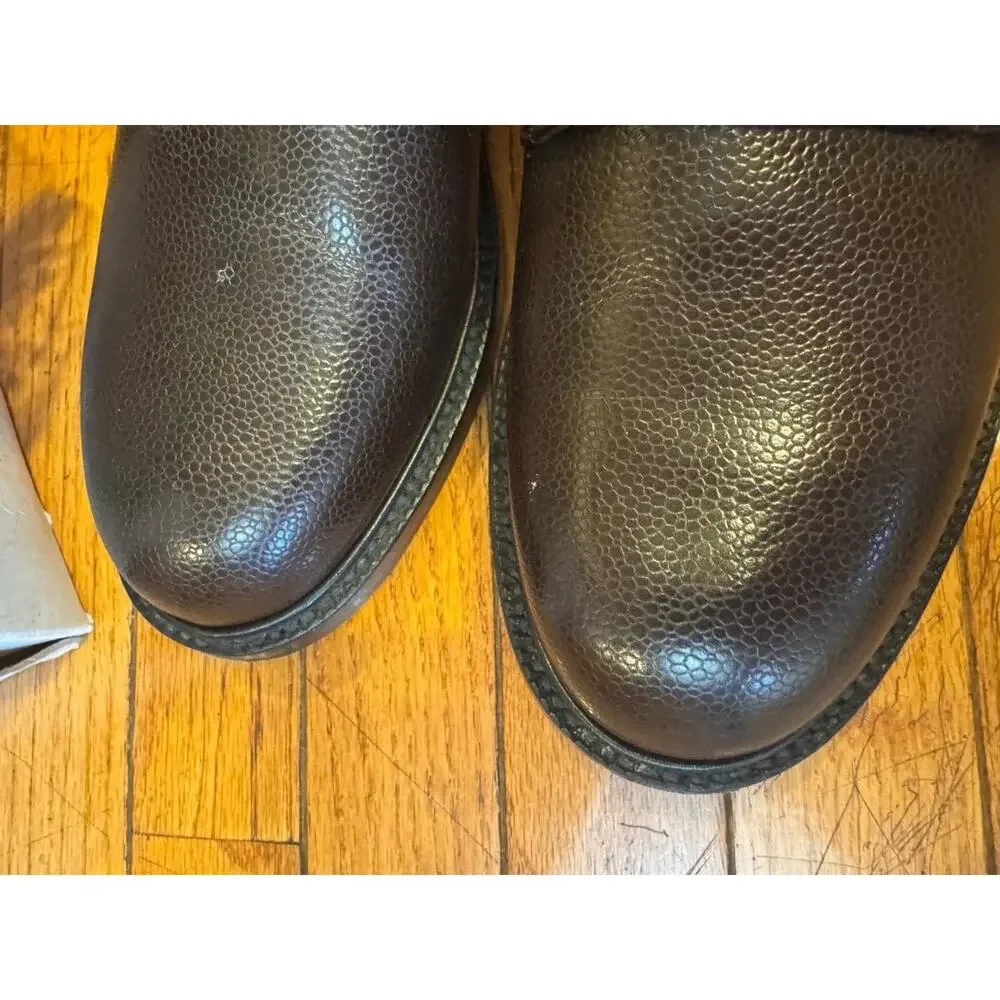 CALVIN KLEIN 205W39NYC Brown Leather Double Monk Strap LoafeR 44/10 (mens 710 - Picture 8 of 9